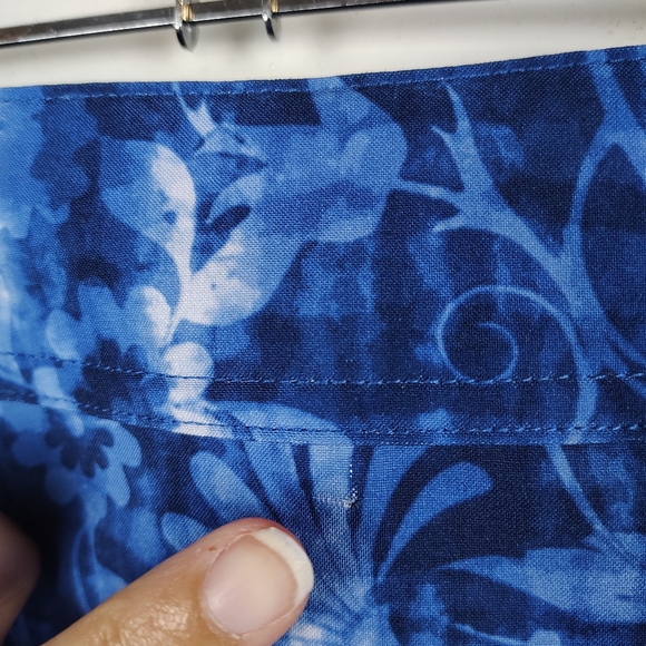 Ripskirt Hawaii Skirt Medium Blue Maxi Length 4 Wrap Floral Hawaiian Tropical - Picture 10 of 10